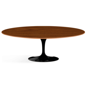 Mesa Saarinen Imbuia Oval 160X90Cm Preta